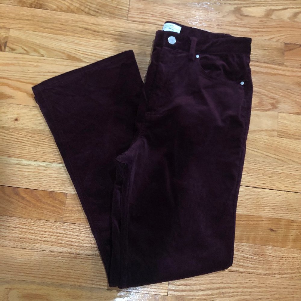 & Other Stories Plum Flare Corduroy Pants